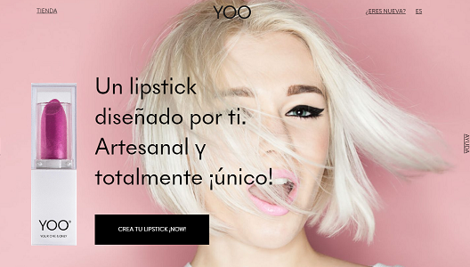 La web de la marca de cosméticos Yoo