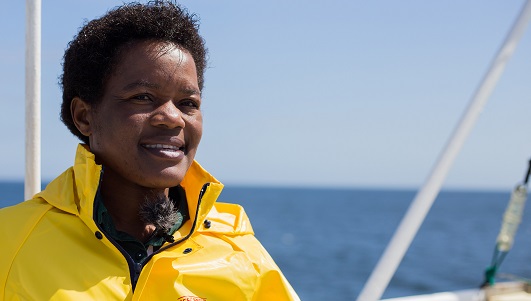 Nelago Kwedhi, la primera mujer de Namibia que ha conseguido el título de capitana de barco