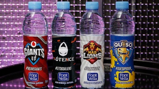 El diseño de las nuevas botellas está inspirado en los cuatro equipos patrocinados