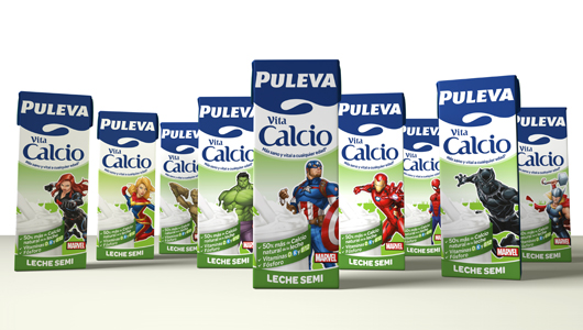 Los héroes de Marvel llegan a los envases nuevos de Puleva Vita Calcio