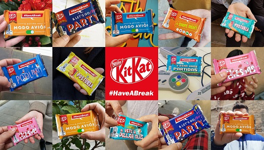 Ejemplos de algunos de los nuevos packs de KitKat