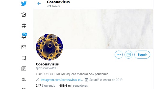 La cuenta de humor sobre el coronavirus