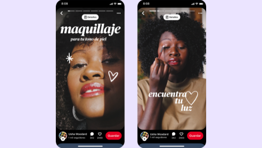 Interfaz del Idea Pins de Pinterest Interfaz del Idea Pins de Pinterest