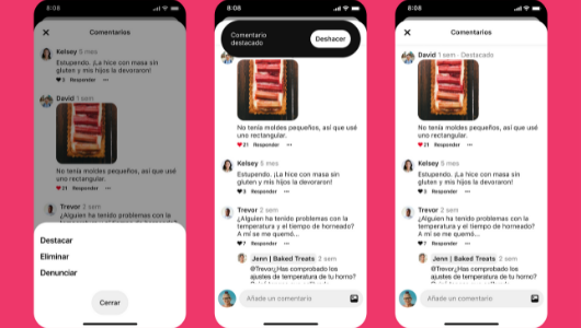 Ejemplo de pantalla de la nueva interfaz de Pinterest Ejemplo de pantalla de la nueva interfaz de Pinterest