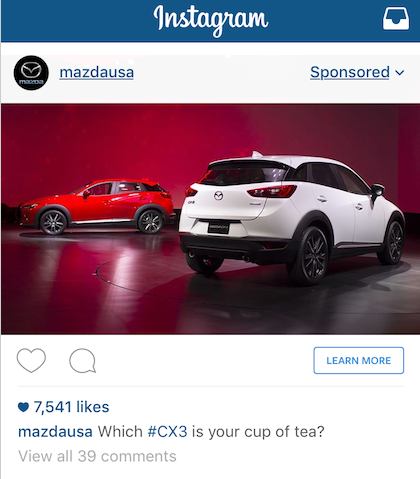 Así es como Mazda utiliza Instagram para incrementar sus ventas Así es como Mazda utiliza Instagram para incrementar sus ventas