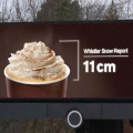 McDonald’s instala en Canadá una valla que ofrece información sobre las nevadas