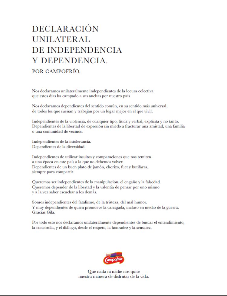 Campofrío se moja: quiere entendimiento Campofrío se moja: quiere entendimiento
