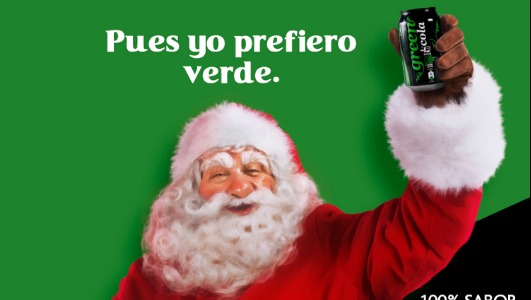 Green Cola quiere convencer a Papá Noel para que cambie de refresco
