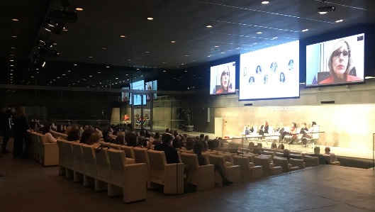 El auditorio de la Fundación Rafael del Pino, ayer durante el foro 'Mujeres que Cambian el Mundo'