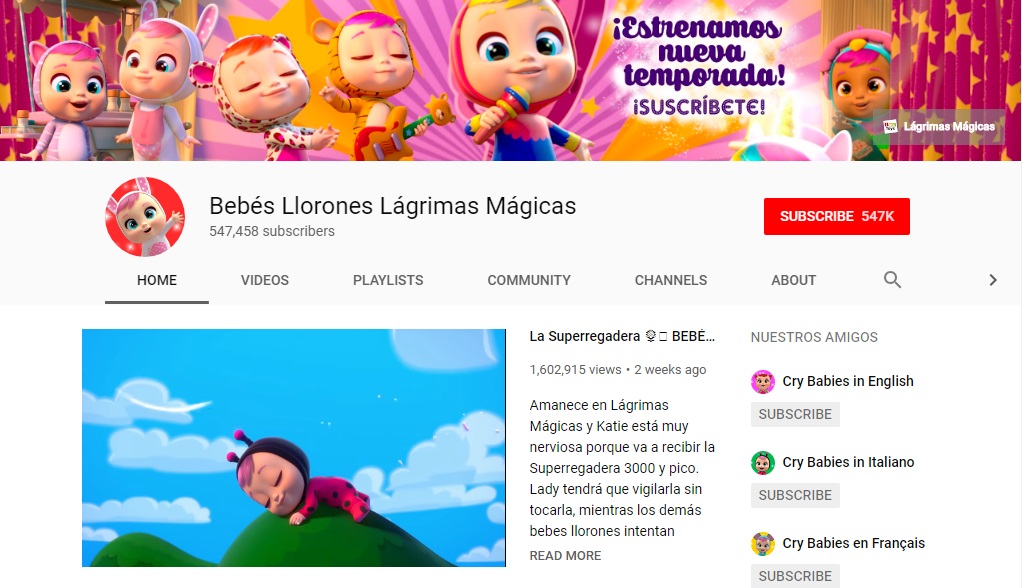 Canal de YouTube de los Bebés Llorones Canal de YouTube de los Bebés Llorones