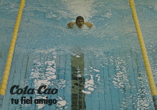 Mark Spitz en una publicidad de ColaCao de 1974 Mark Spitz en una publicidad de ColaCao de 1974