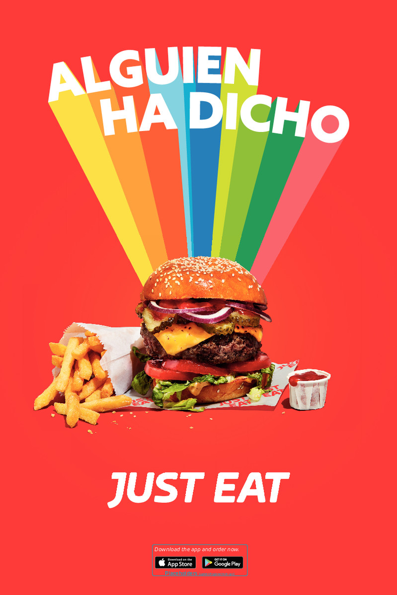 Gráfica de McCann London para Just Eat