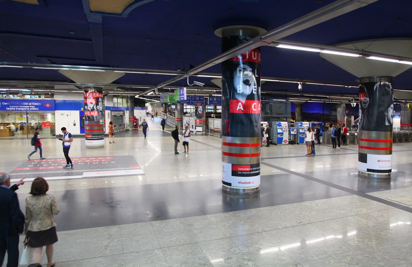 Creatividades de Santander en el Metro de Madrid