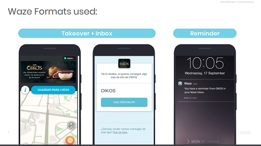 Danone ha usado la aplicación Waze para una campaña