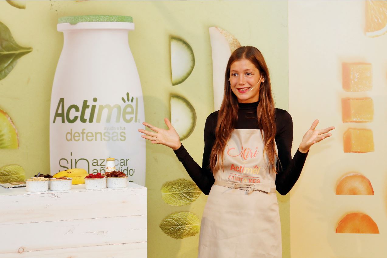 Miri, en el showcooking Miri, en el showcooking