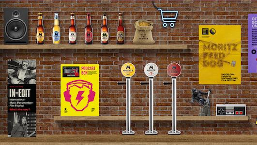 Desde el bar virtual de Moritz se pueden pedir cervezas de la marca