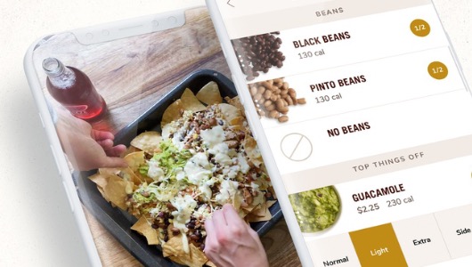 La app de Chipotle ha añadido nuevas funcionalidades