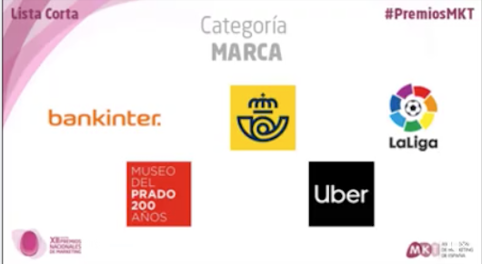 Los finalistas en la categoría de marcas