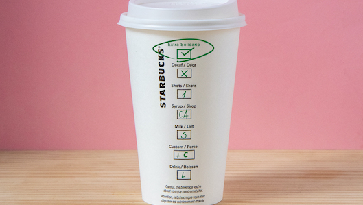 El vaso de Starbucks incluye una nueva opción
