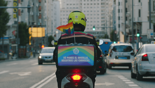 Una de las motos de Burger King