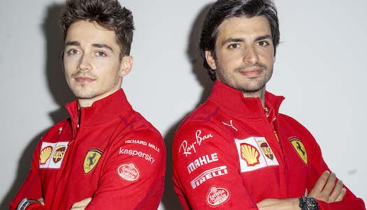 Los dos pilotos de la escudería Ferrari