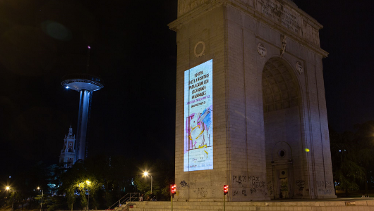 Imagen de la acción realizada en Madrid