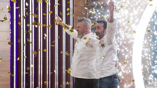 Los dos ganadores de la última edición con famosos Los dos ganadores de la última edición con famosos