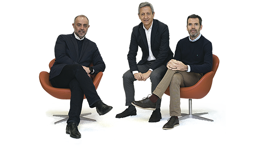 De izquierda a derecha, Roger Sendra, Rafael Urbano y Ángel López De izquierda a derecha, Roger Sendra, Rafael Urbano y Ángel López