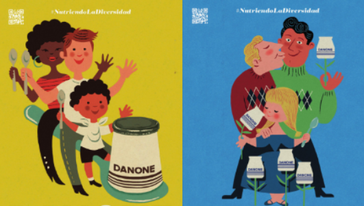 Una campaña de Danone apoyando la diversidad y la inclusión