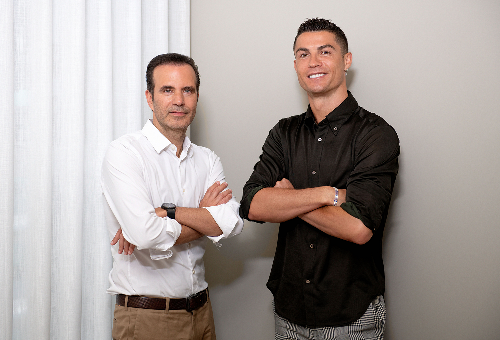 Paulo Ramos, fundador de Saúde Viável, junto con Cristiano Ronaldo