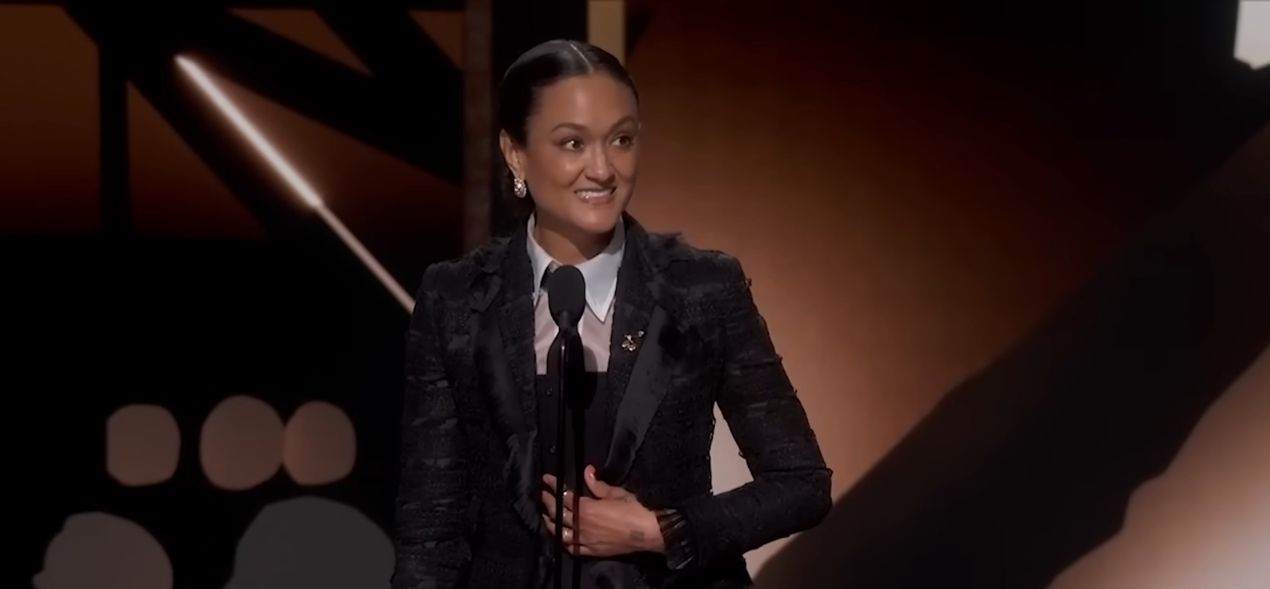 Autumn Durald, durante su discurso de aceptación. 