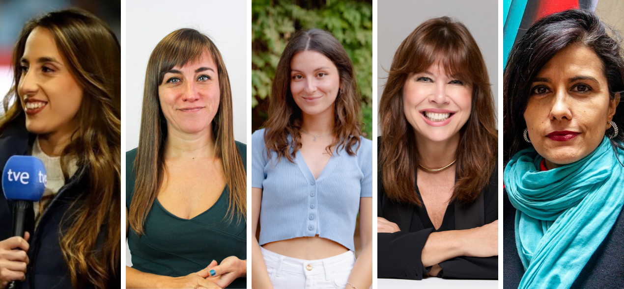 Alicia Arévalo, Eva Belmonte, Mar Manrique, María Moya y Olga Rodríguez.