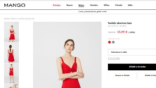 La tienda online de Mango