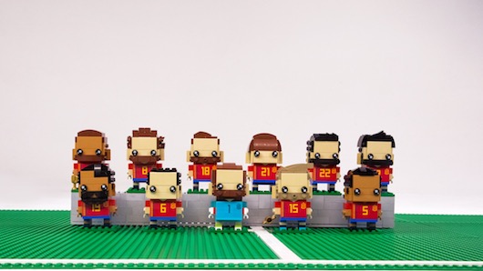 Los jugadores de La Roja se convierten en muñecos de Lego, Marcas